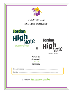 Grade 11 English Unit 5 Workbook: Senses & Food