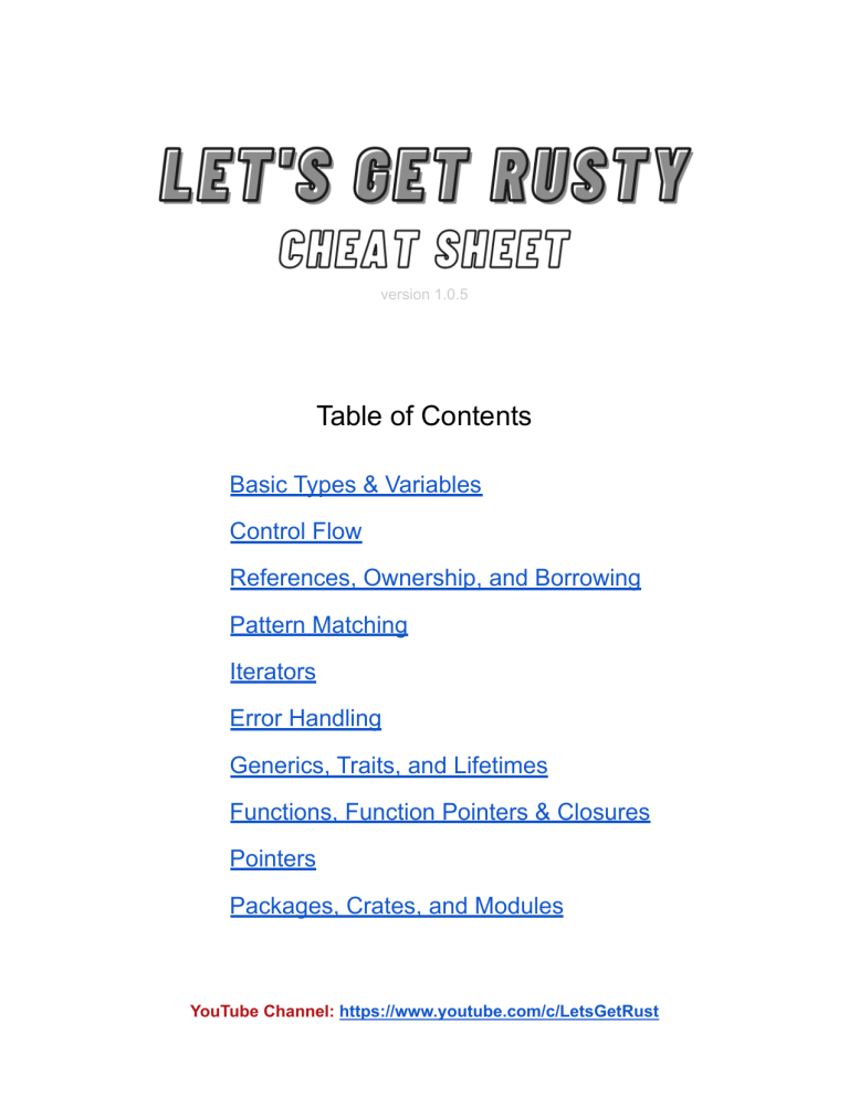 Rust Programming Language Textbook