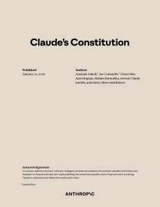 Claude's Constitution: AI Ethics & Safety Guidelines