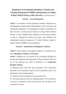 Jilin University MBBS Examination Regulations