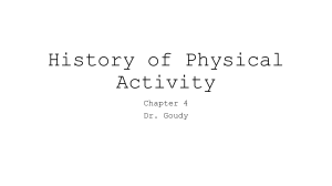 History of Physical Activity Chapter 4