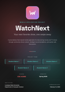 WatchNext Mobile App Project Proposal