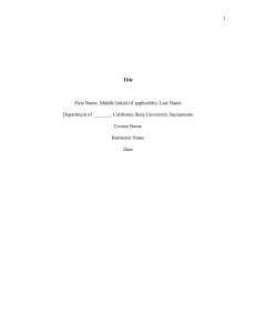 APA Journal Assignment Template - California State University