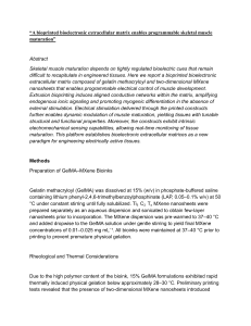 Bioprinted Bioelectronic Matrix for Muscle Maturation