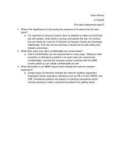 Pre-class Assignment: Invasive Lines, Confidentiality, Isolation