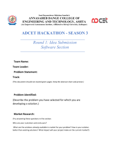 ADCET Hackathon Season 3 Software Idea Submission Form