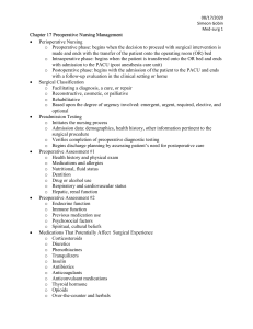 Preoperative Nursing Management Chapter
