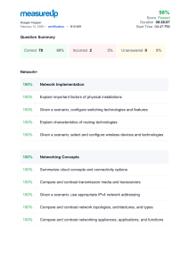 CompTIA Network+ N10-009 Exam Objectives Checklist
