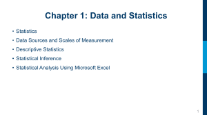 Chapter 1: Data and Statistics
