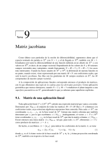 Tema 9: Matriz Jacobiana - C&aacute;lculo Multivariable