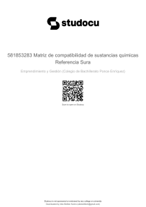 Gu&iacute;a de Matriz de Compatibilidad Qu&iacute;mica
