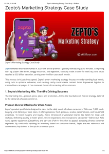 Zepto's Marketing Strategy Case Study