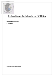 Reducci&oacute;n de la violencia en CCH Sur