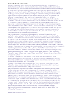 Need for Protective Systems in Power Systems