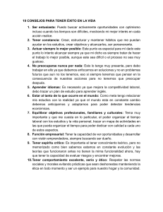 10 Consejos para tener &eacute;xito en la vida
