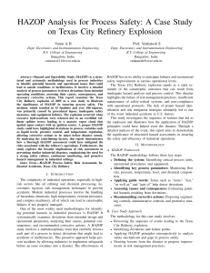 HAZOP Analysis for Process Safety: Texas City Refinery Case Study