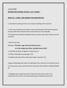 Othello Act 1 Scene 1 Study Guide