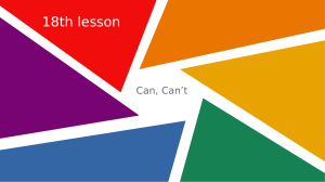 18th Lesson: Can, Can't - English Grammar