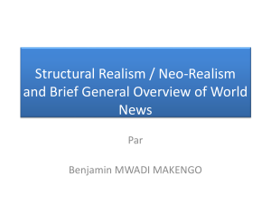 Structural Realism / Neo-Realism in International Relations