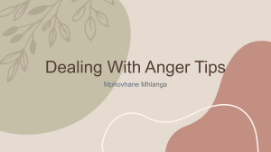 Dealing With Anger Tips