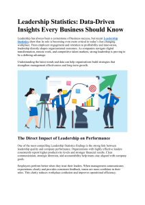 Leadership Statistics: Data-Driven Insights