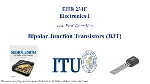 Electronics 1: Bipolar Junction Transistors (BJT) Lecture Notes