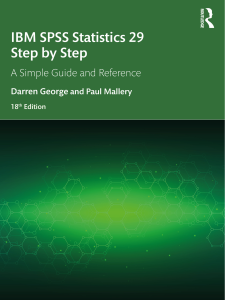 IBM SPSS Statistics 29 Step by Step Guide
