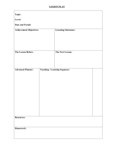 Blank Lesson Plan Template