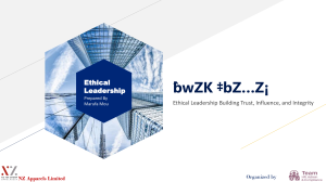 Etično vodstvo: Zgradnja zaupanja in integritete