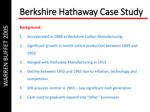 Berkshire Hathaway Case Study: Warren Buffett 2005