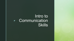 Intro to Communication Skills