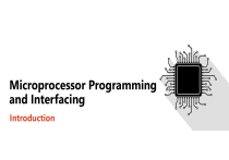Microprocessor Programming and Interfacing Introduction