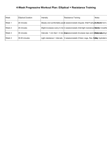 4-Week Elliptical & Resistance Training Plan
