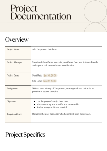 Project Documentation Template