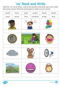 &lsquo;ou&rsquo; Read and Write Worksheet