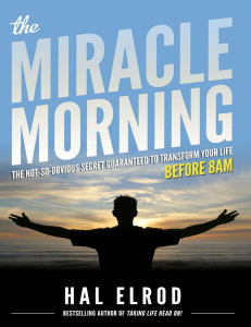 The Miracle Morning: Transform Your Life Before 8AM