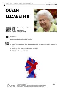 Queen Elizabeth II English Lesson Worksheet