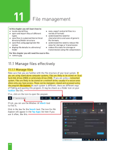 File Management Chapter 11: Learn to Organize & Compress Files