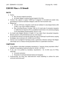 Rau v. D Smedt: EU Law Case on Packaging Rules