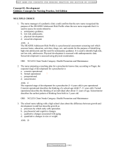 Test Bank for Concepts for Nursing Practice 3rd Ed by Giddens
