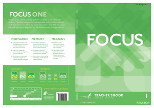 FOCUS 1 Teacher's Book - Upper Secondary English Course