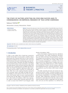 Factors Affecting COSO ERM Success in Thai-Listed Companies