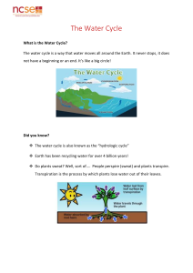 The Water Cycle: Evaporation, Condensation, Precipitation, Collection