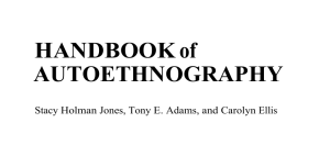 Handbook of Autoethnography: A Comprehensive Guide