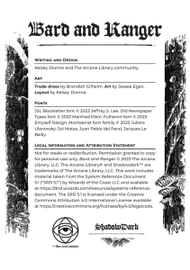 Bard and Ranger Class Guide for Shadowdark RPG