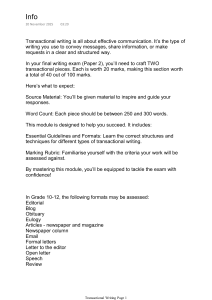 Transactional Writing Guide for High School Exams