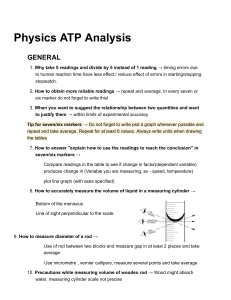 Physics ATP Analysis: Experimental Techniques Guide