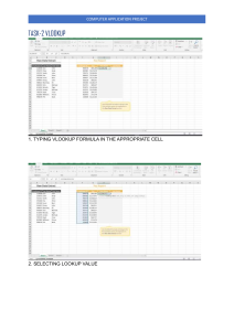 Computer Application Project: VLOOKUP & Pivot Table Tutorial