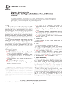 ASTM D 1241-07 Standard Specification Materials Soil-Aggregate Subbase Base Surface Courses