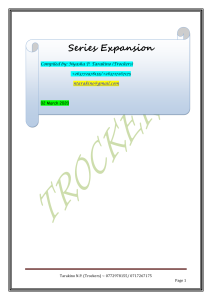 Series Expansion Textbook